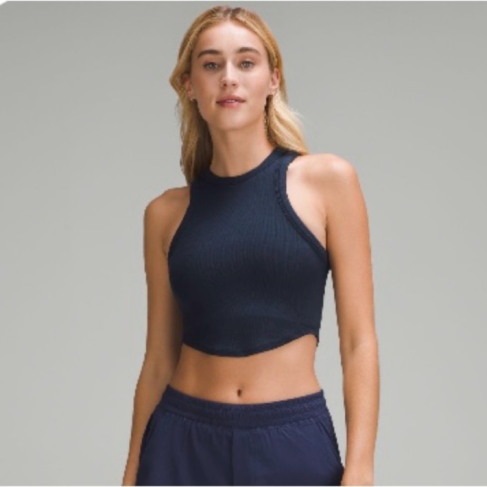 Lululemon Hold Tight Cropped Tank Top - Navy